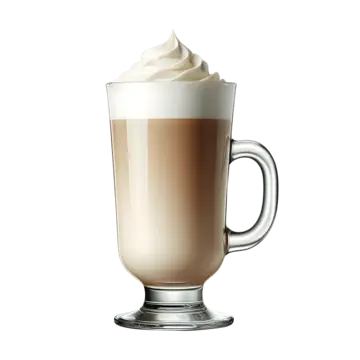 pngtree creamy latte coffee drink served in tall clear glass on transparent png image_17159314